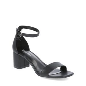 Black Block Heel Sandals